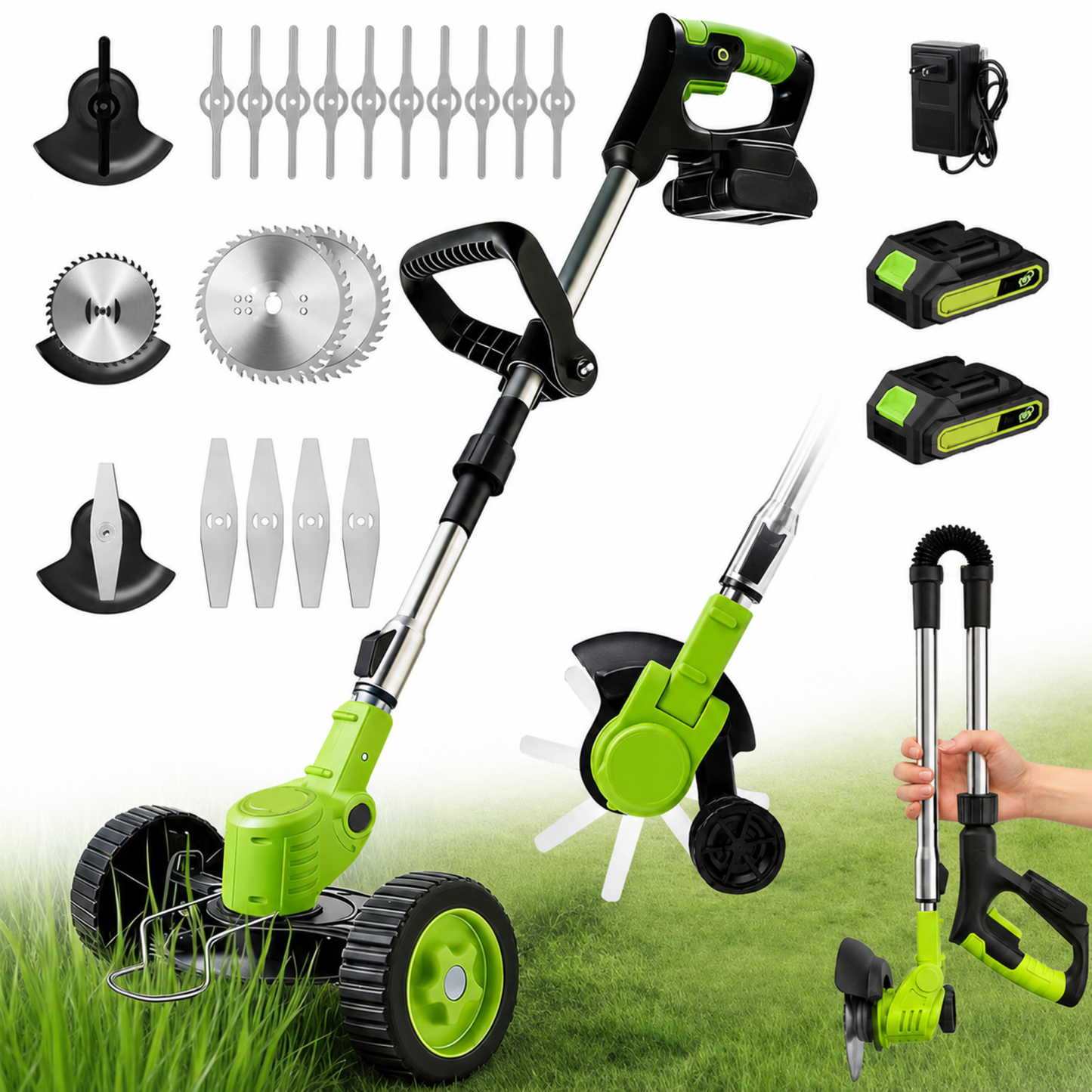 3 In 1 Cordless Grass Trimmer, Weed Eater and Edger
