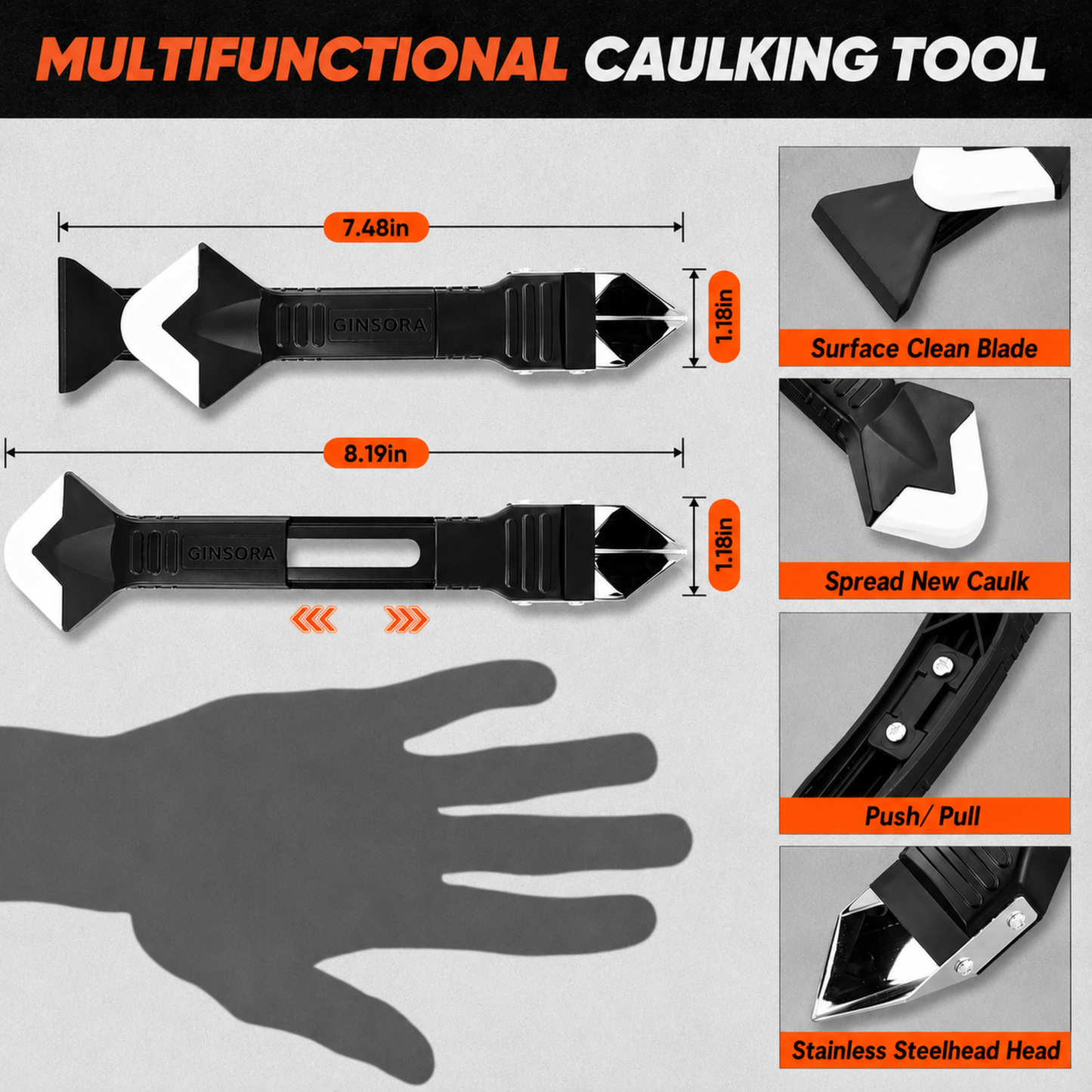 3 in 1 Ultimate Caulking Tool