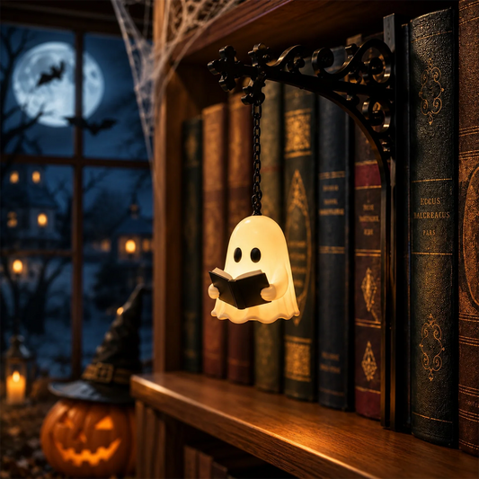 Halloween Ghost Metal Bookshelf Lantern Light