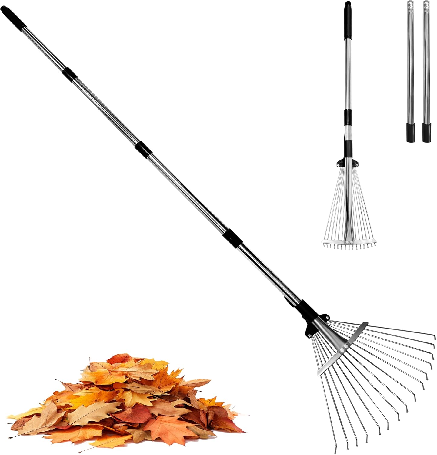 Adjustable Garden Leaf Rake