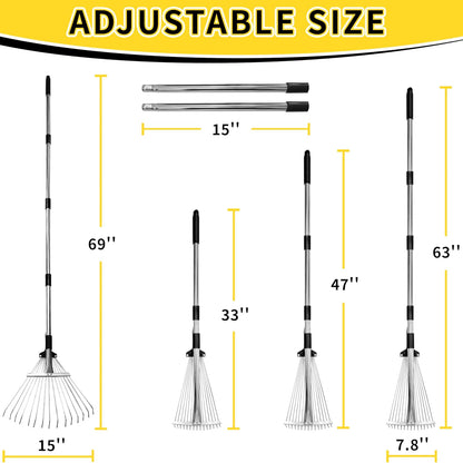 Adjustable Garden Leaf Rake