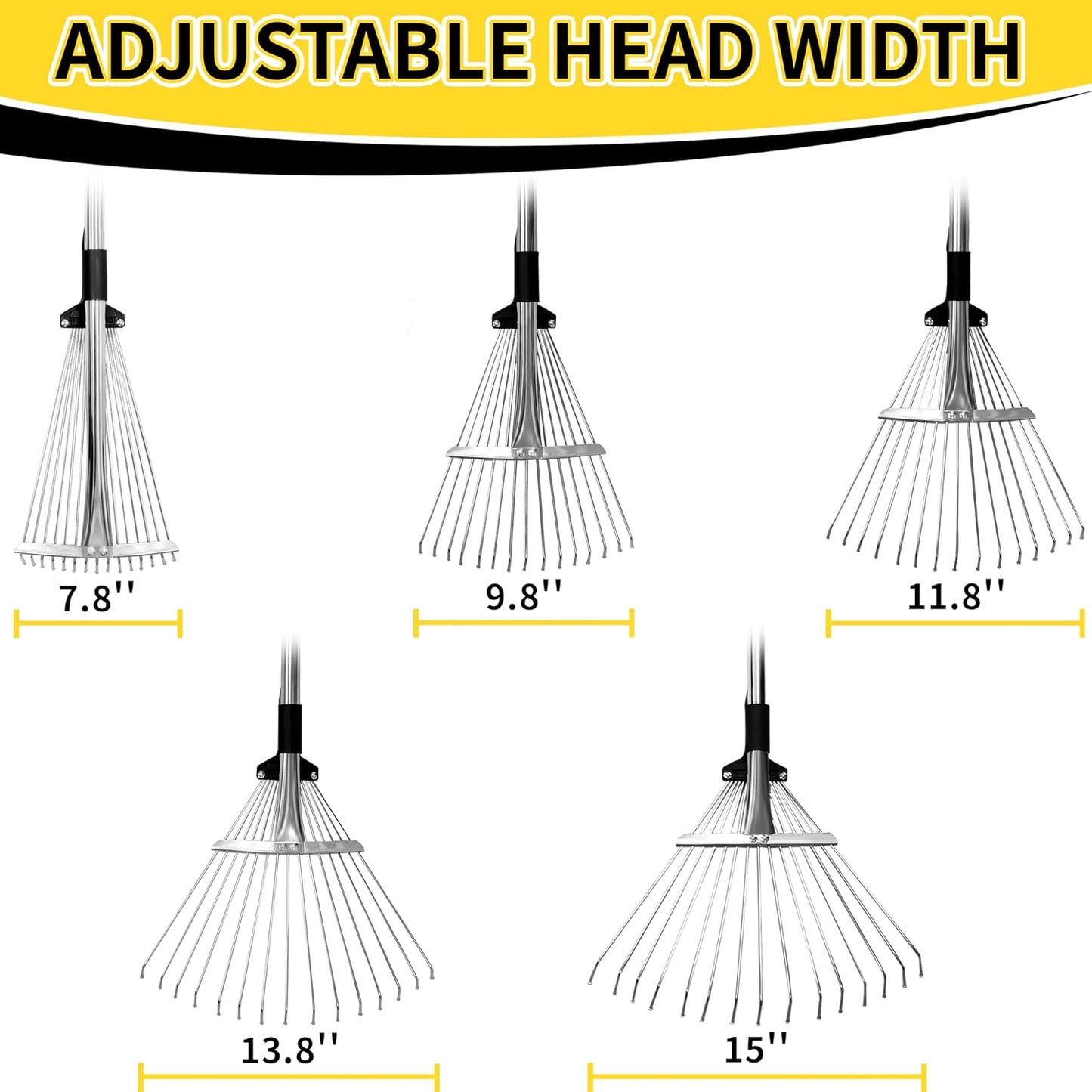 Adjustable Garden Leaf Rake