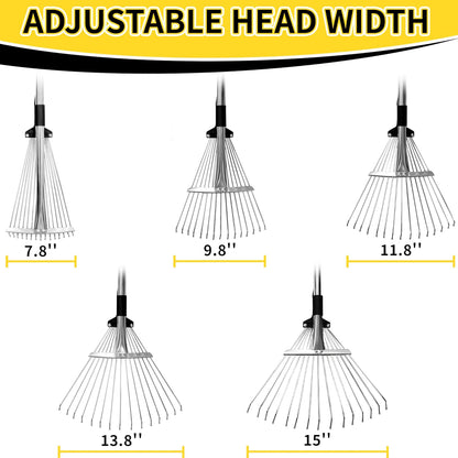Adjustable Garden Leaf Rake