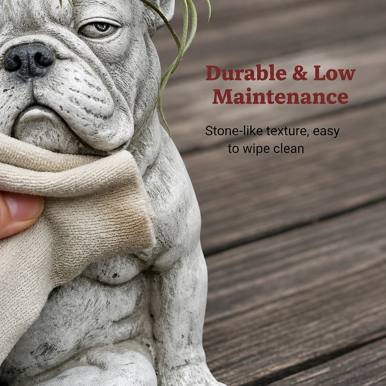 🎉Funny French Bulldog Planter – Sassy Dog Statue Flower Pot For Home & Desk Decor