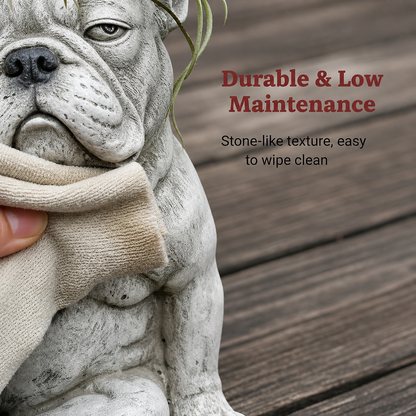 🎉Funny French Bulldog Planter – Sassy Dog Statue Flower Pot For Home & Desk Decor